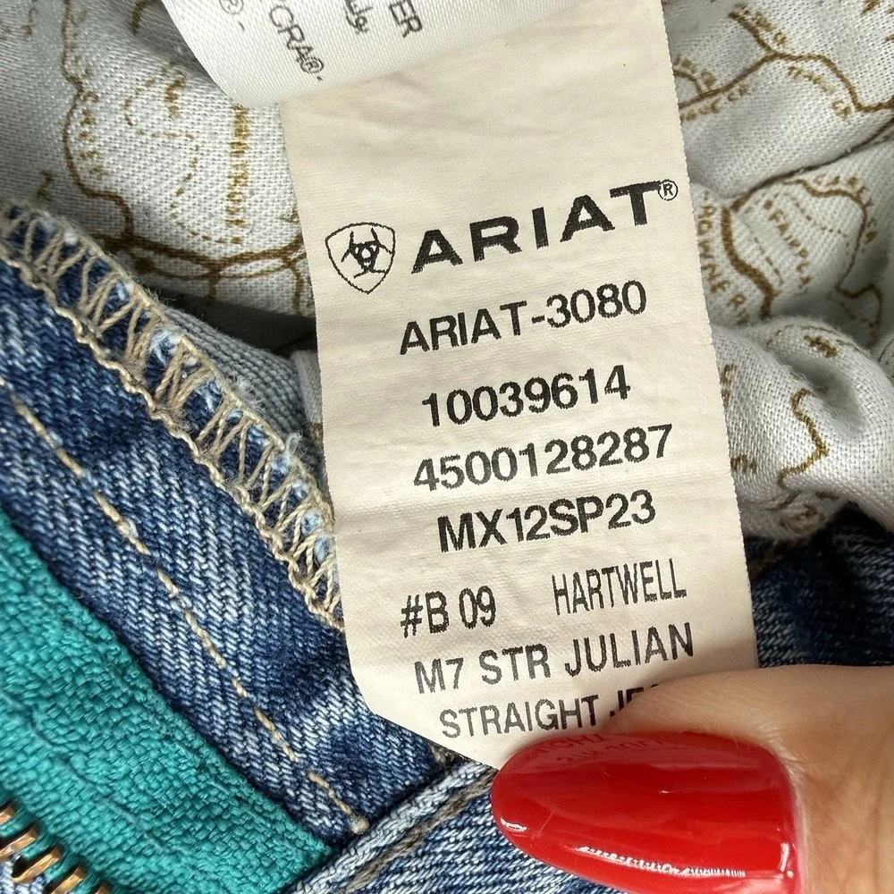 Ariat M7 Jeans Slim Fit Straight Leg Men's Size 29/30 5 Pocket Wear Western